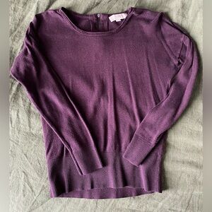 LOFT Plum Knit Top